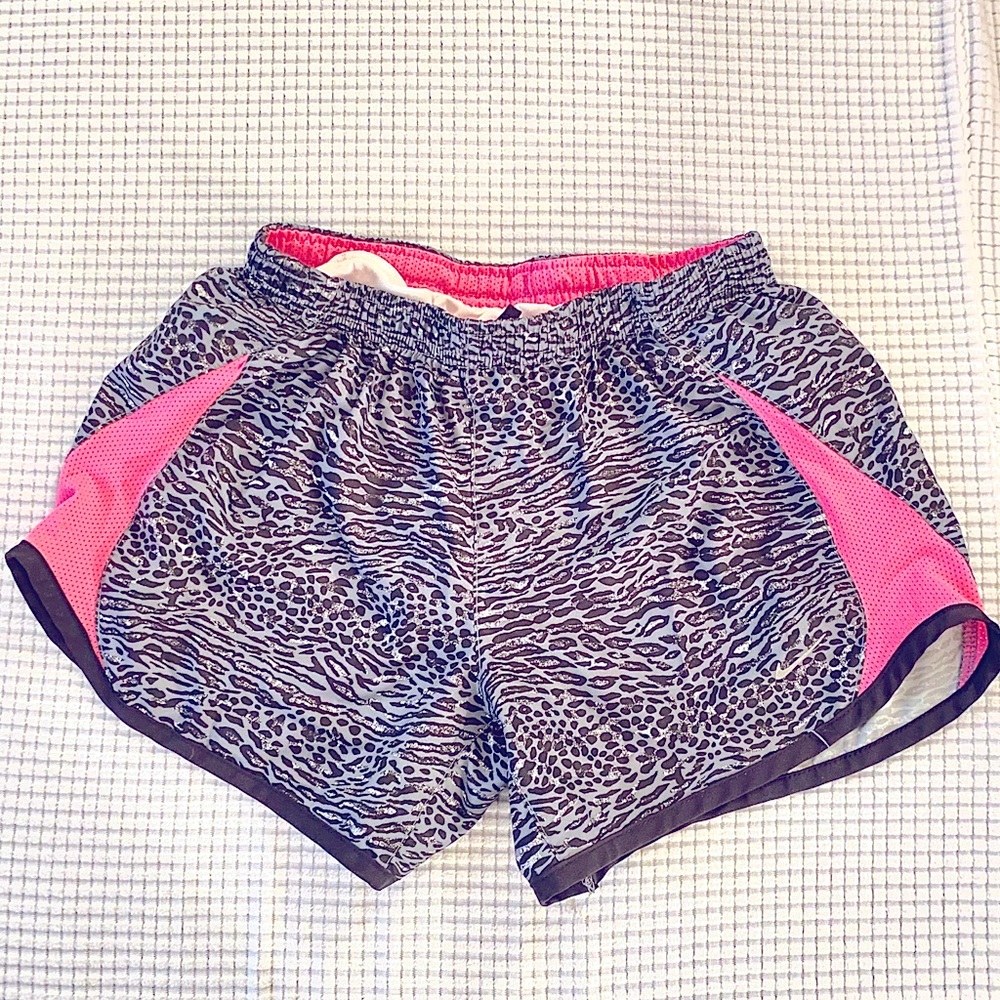 Girls Nike DriFit Animal Print Shorts - Youth M